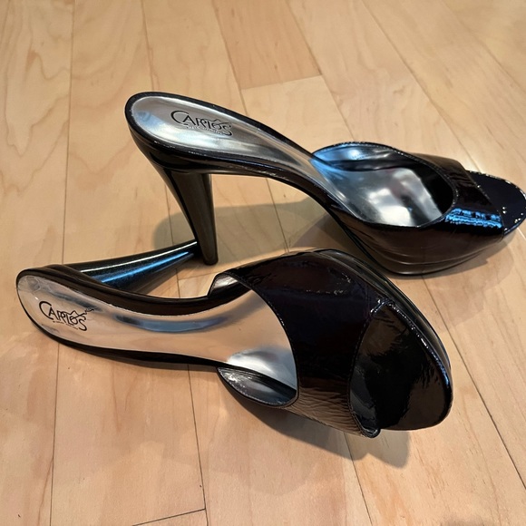 Carlos Santana Black Patent Leather heels. Size 9.5. Worn once. $65. Sexy as fck - Picture 6 of 7